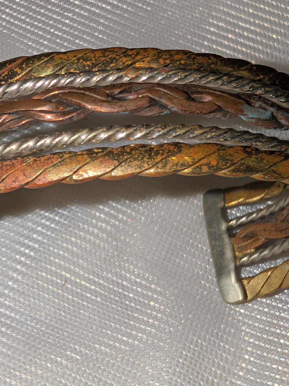 Twisted Mixed Metal Cuff Bracelet